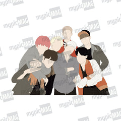 BTS Fire Group Photo SVG Bundle 1 Image