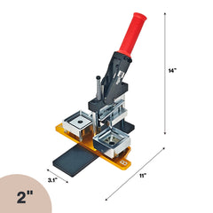 Máquina de botones/imanes cuadrados Pro Edition B de 2 x 2" / 2,5 x 2,5".
