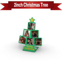 Árbol de Navidad con marco magnético cuadrado de 6 piezas