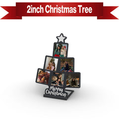 Árbol de Navidad con marco magnético cuadrado de 6 piezas