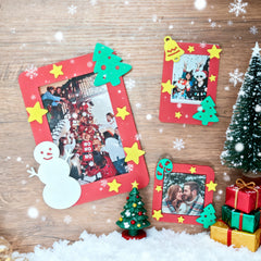 3D Printed Christmas Magnet Frame – Magnetic Photo Frame, Polaroid Frame & Fridge Magnet Frame (Sold Separately)