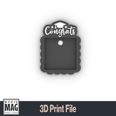 Congrats Magnet Frame 3D Print File