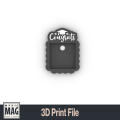 Congrats Magnet Frame 3D Print File