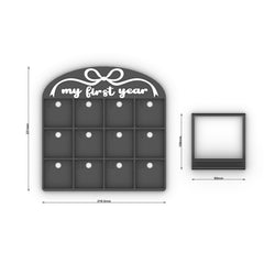 My First Year 12pcs Magnet Frame 3D Print File for 2x2" Magnets