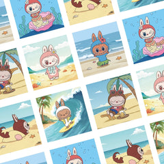 Cute Monster Summer Vibes Mystery Magnets