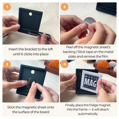 3D Christmas tree 6pcs square magnet frame