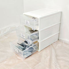 3pcs Clear Acrylic Storage Box Set – 5L Large Organizer (27×19×10cm) for Fridge Magnet Supplies, Packaging & Small Craft Items
