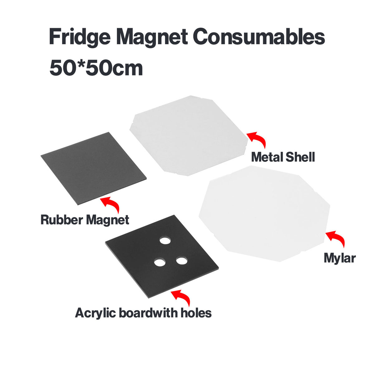 [B02] Supplies for 2" Square Magnet 1000 pcs Set for Tools Kit Pro Edition B