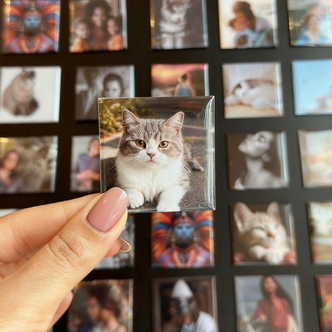 Custom photo magnet