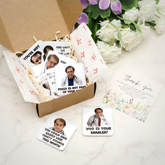 Dr. Nowza Fridge Magnets (Set of 9) – Funny Metal TV Meme Magnet Collection for Fridge, Locker, or Office Decor